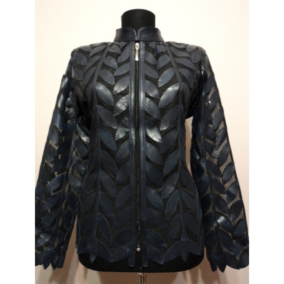 women's short navy jacket